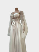 فستان نوم أبيض شيفون - ASTKNAN