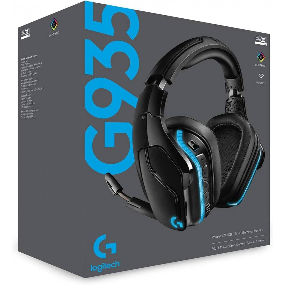 سماعة رأس لاسلكية - Logitech - G935